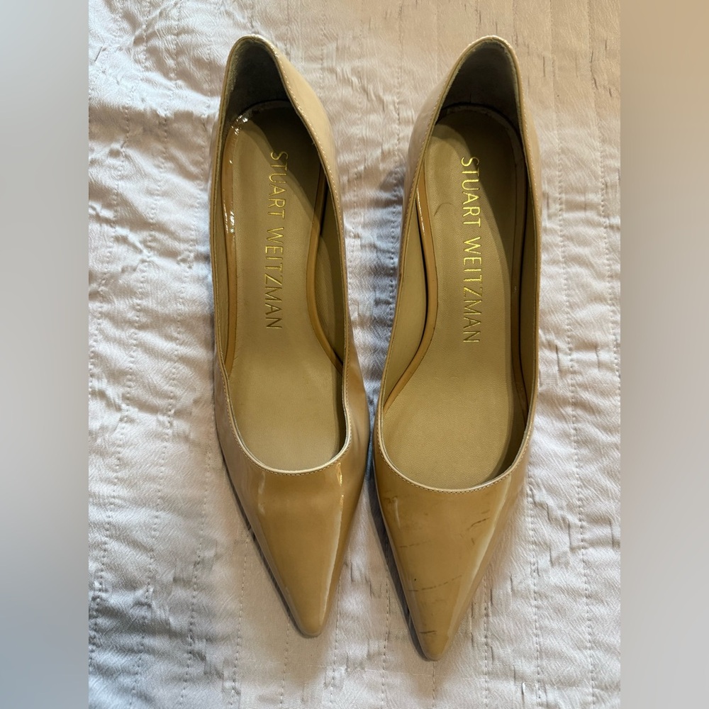 STUART WEITZMAN Stuart Power 50MM Patent Leather Pumps size 8 - Picture 6 of 14